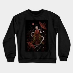 The Fae and the Red Moth Crewneck Sweatshirt